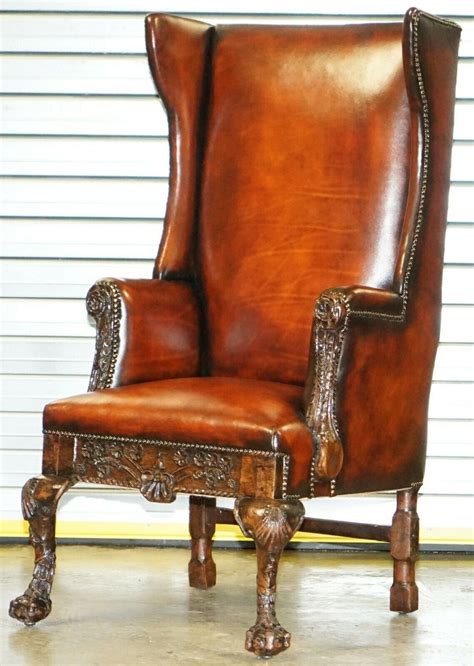 Circa 1720 Restored Wingback Leather Armchair Antiques Atlas
