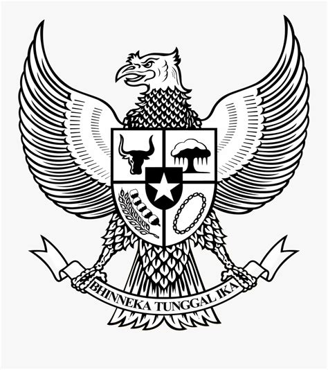 Logo Garuda Pancasila Bw Hitam Putih Pinterest Garuda Hitam Putih Png