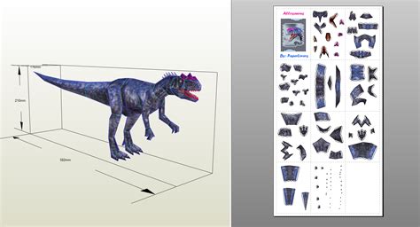 Paperlovers Allosaurus Dinosaur King Papercraft