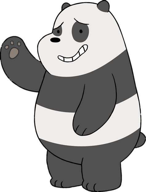 We Bare Bears Panda Waving Transparent Png Stickpng
