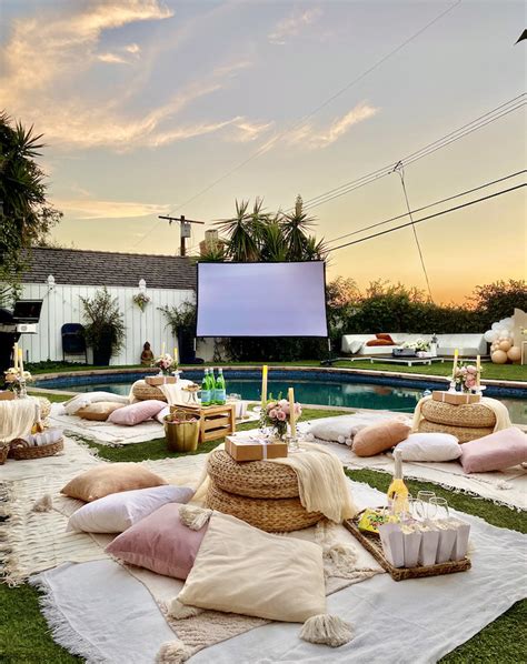 Karas Party Ideas Backyard Movie Night Party Kitsy SoirÉe