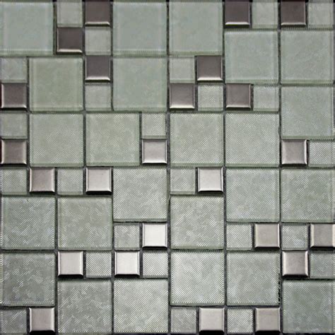 Crystal Glass Tiles Brushed Patterns Bathroom Wall Tile