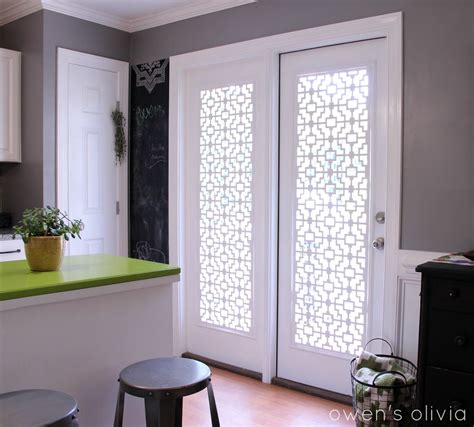 Applying window treatment basics and making accommodations for the door's functional purpose are keys to success. owen's olivia: Custom Window Treatments Using PVC