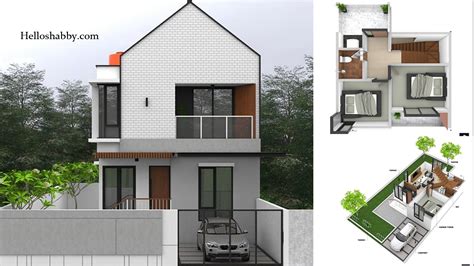 6 Denah Rumah Minimalis 2 Lantai Modern Sederhana 2021 Helloshabby