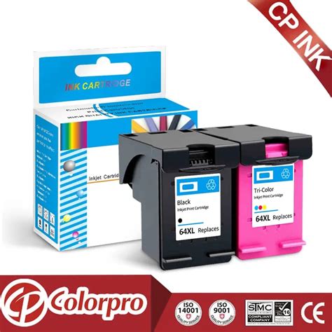 Colorpro Remanufactured Replacements For Hp 64 64xl Ink Cartridges For