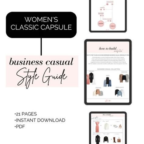 business casual capsule wardrobe guide © etsy