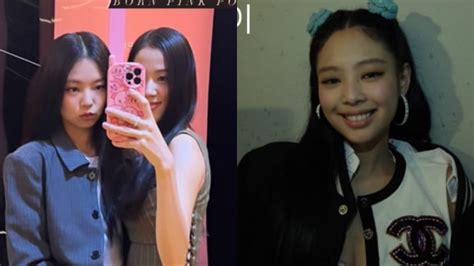 Blackpinks Jennie And Jisoo Look Cute While Posing For A Mirror Selfie