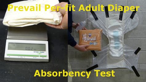 Prevail Per Fit Adult Diaper Brief Absorbency Test Youtube