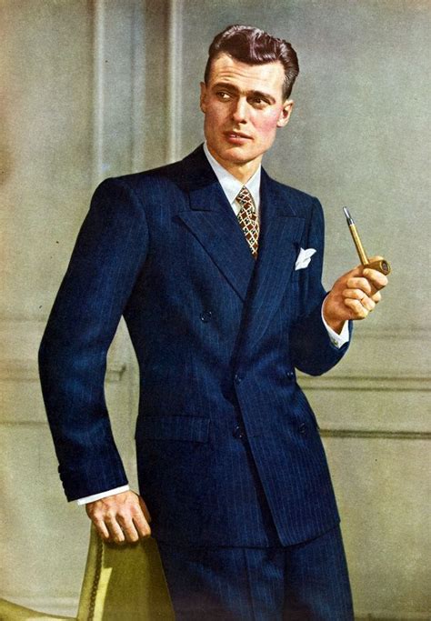 Mens Fashion In The 1940s Cztery Kroki Przed Toba