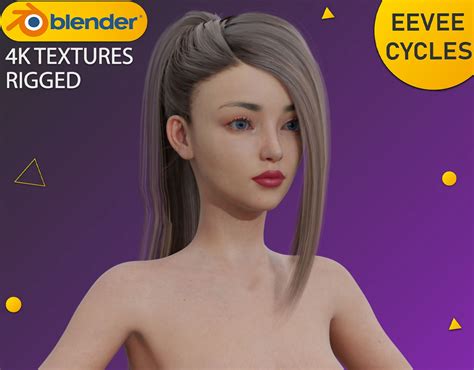 3d Model Realistic Advanced Female Character 11 Rigged 4k Textures Vr Ar Low Poly Cgtrader