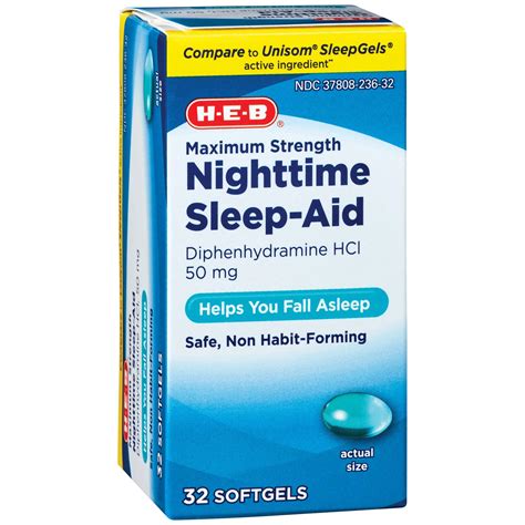 H E B Diphenhydramine Nighttime Sleep Aid Softgels 50 Mg Shop Sleep And Snoring Aids At H E B