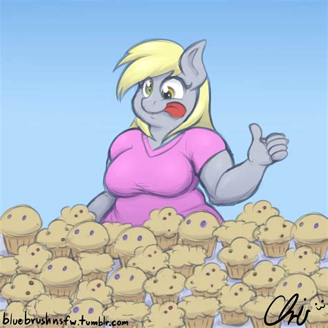 695403 Safe Derpy Hooves Solo Anthro Fat Chubby Muffin Bbw