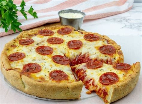 Keto Deep Dish Pepperoni Pizza • Holistic Yum