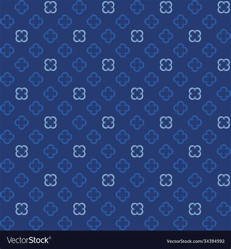 Blue Ornamental Quatrefoil Pattern Royalty Free Vector Image