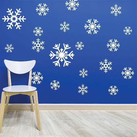 Snowflake Decal Sticker Variety Pack Winter Holiday Decor