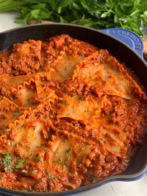 Easy Skillet Lasagna Eating Gluten And Dairy Free