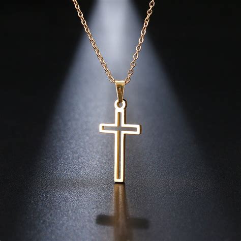 Solid Gold Cross Crucifix Pendant With High Polished Finishing Etsy