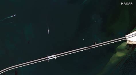 New Satellite Images Of The Damaged Crimean Bridge Have Appeared