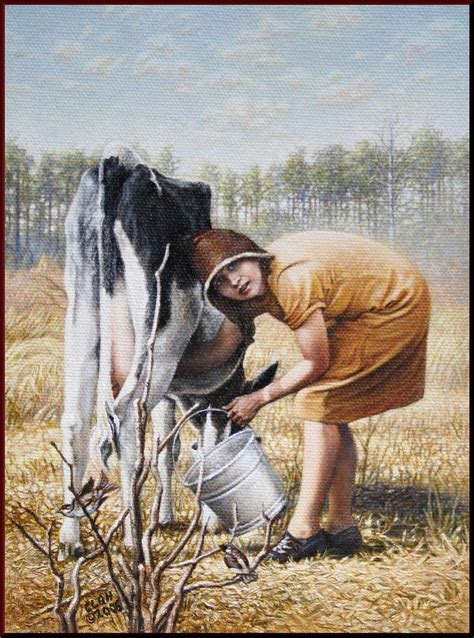 Acrylic painting on canvas one of a kind artwork size: Miniature Oil Painting On Canvas - Farm Landscape Lady Mil ...