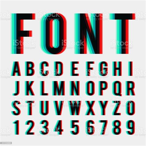 Font Stereoscopic 3d Effect Vector Stock Vector Art And More Images Of