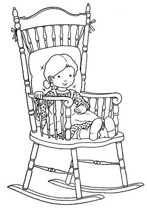 This blends several contrast color in one unit of chair with peacock feather. Rocking chair | Coloring Pages | Pinterest | Coloring ...