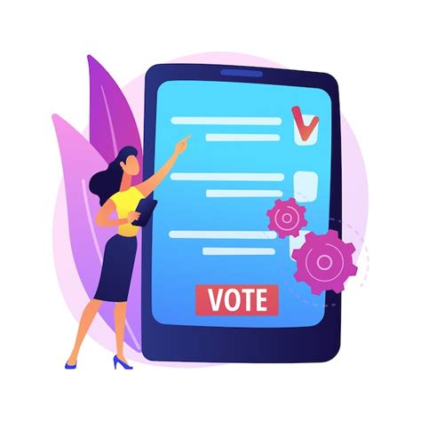 Free Vector Electronic Voting Abstract Concept Illustration