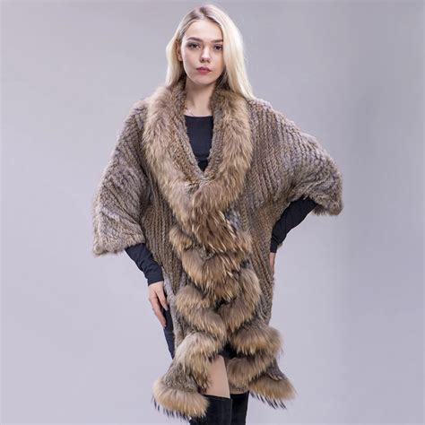fxfurs knitted knit new real rabbit fur coat overcoat jacket women s winter warm genuine fur