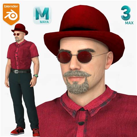 Realistic Man Rigged 3d Model 3d Model Turbosquid 2098948