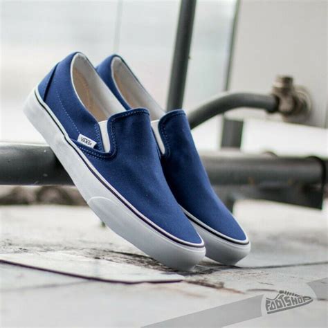 Vans Classic Slip On Twilight Bluetrue White Mens Skate Shoes Size 13