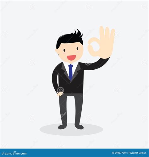 Businessman Showing Perfect Gesture Hand Sign Excellent Good Great Okay