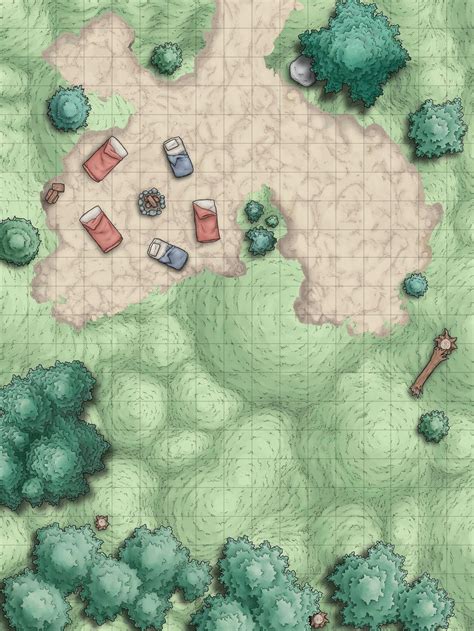 5e Forest Battle Map ~ Battlemap 25x35 Nocturne Underdark Battlemaps Dndmaps Pathfinder Hamkriskar