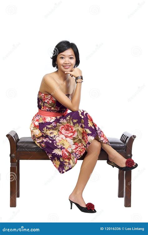 Model Sitting On Chair Royalty Free Stock Image Image 12016336