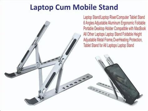 Silver Laptop Cum Mobile Stand Size Medium At Rs 275piece In New