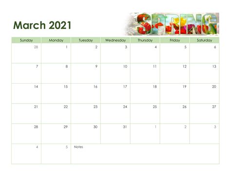 March 2021 Calendar Printable Free Printable Calendar