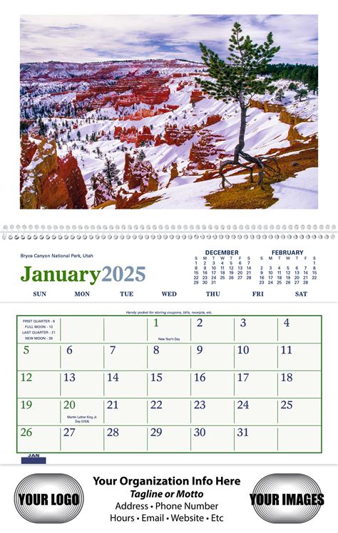Custom Calendars12 Pocket Pictorial America Wall Calendar 4150