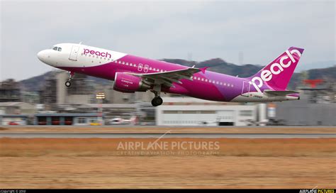 Ja816p Peach Aviation Airbus A320 At Matsuyama Photo Id 1003935