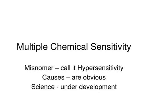 Ppt Multiple Chemical Sensitivity Powerpoint Presentation Free Download Id215268