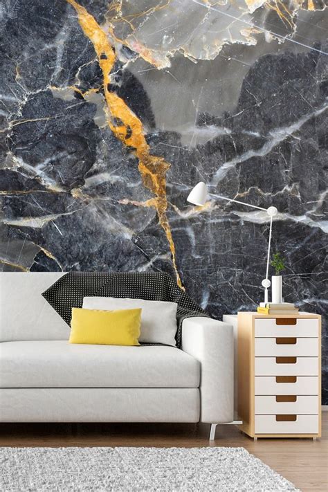 Grey With Gold Marble Wallpaper Wallsauce Us Gold Marble Wallpaper