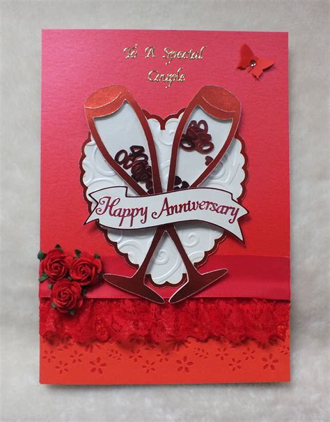 Handmade Ruby Wedding Anniversary Card By Mandishella Anniversary