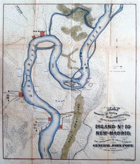 Map Showing The System Of Rebel Fortifications On The Mississippi River