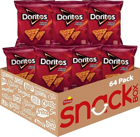Doritos Nacho Cheese Flavored Tortilla Chips 175 Ounce Pack Of 64 Amazonca Grocery