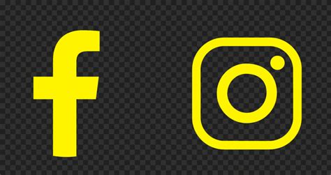 Hd Facebook Instagram Yellow Logos Icons Png Citypng