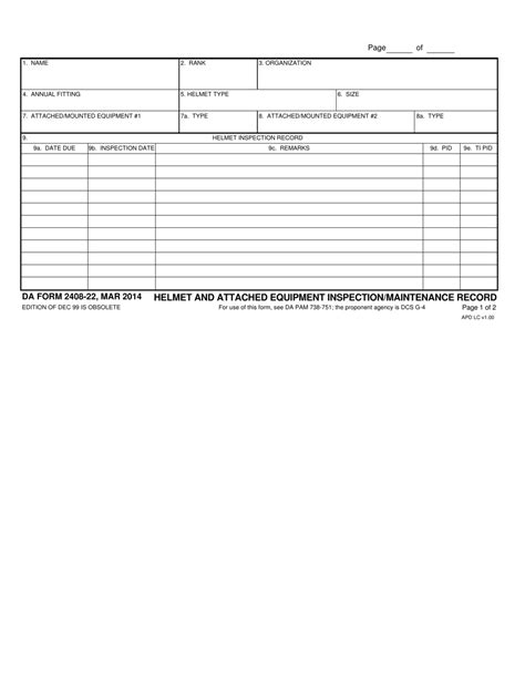 Da Form 2408 22 Fill Out Sign Online And Download Fillable Pdf