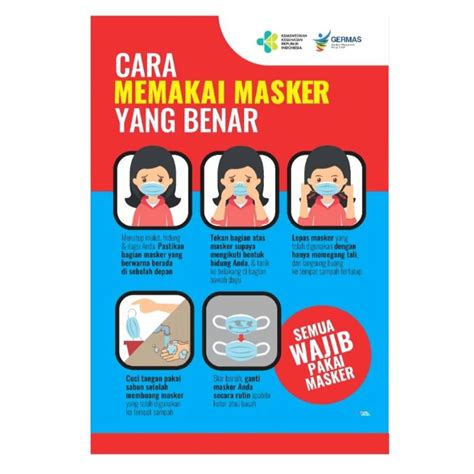 Jual Poster Cara Memakai Masker Dengan Benar Shopee Indonesia