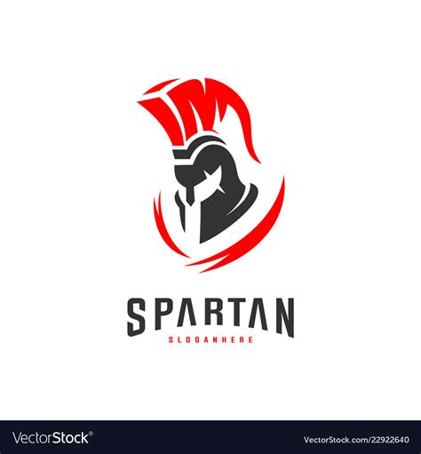 Spartan Logo Design Spartan Helmet Logo Template Vector Image