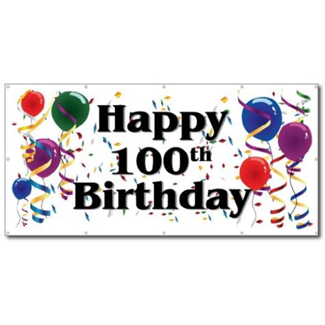 Victorystore Yard Banner Lawn Decorations Happy 100th Birthday
