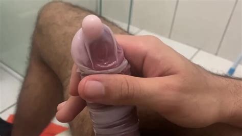 Jerking Off Playing Inside The Condom Full Of Cream Conditioner Xxx Mobile Porno Videos