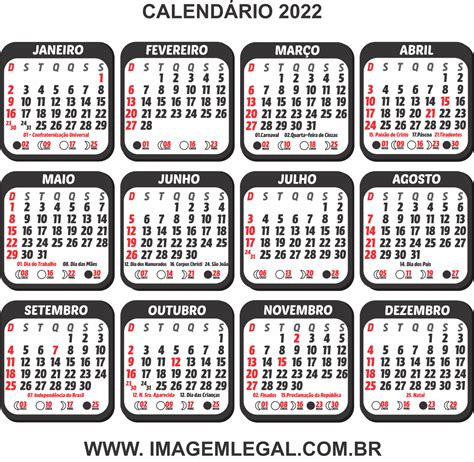 Base Calendário 2022 Para Imprimir Imagem Legal