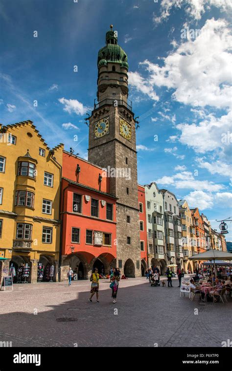 The City Tower Or Stadtturm Innsbruck Tyrol Austria Stock Photo Alamy