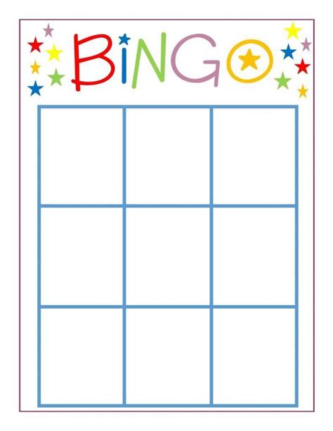 4x4 Bingo Template